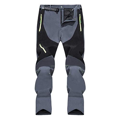 SUKUTU Herren Outdoor Softshell Wanderhose Verdickung Fleecehose Warme wasserdichte Winddichte Schnee Ski Sport Lange Hosen von SUKUTU