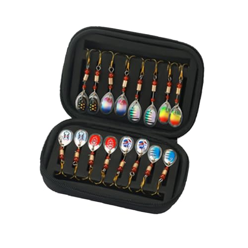16pcs Spinner Köder Hartmetall Fischereiköder Mit Tragbarem Tragetasche Für Hechtfischer von SUMMITDRAGON