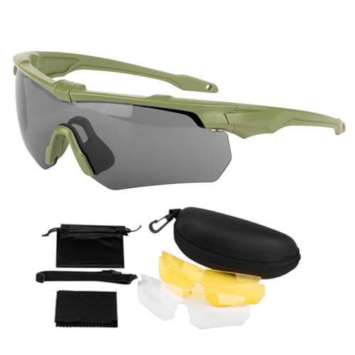 SUMMITDRAGON Schutzbrille, taktische Brille mit 3 austauschbaren Gläsern, Schutzbrille für Radfahren, Augenschutz, taktische Jagdbrillen von SUMMITDRAGON