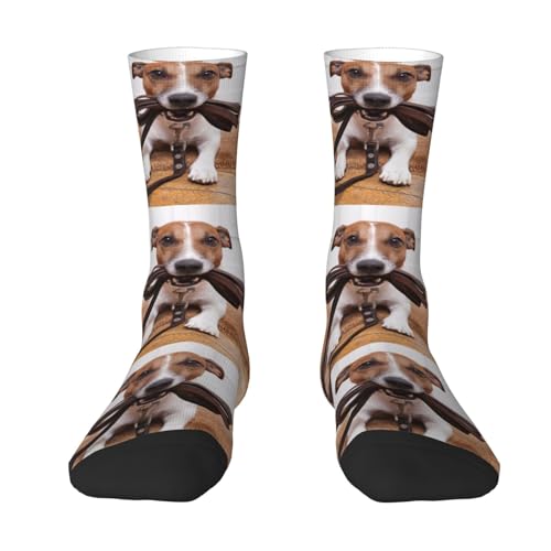 Hunde Jack Russell Terrier Tiere, Kompressionssocken, Crew-Socken, lässige Socken für Erwachsene, Sportsocken von SUMNOS