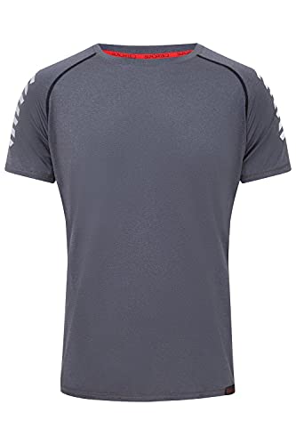 SUNDRIED Herren Premium Gym T-Shirt Sport Hemd Athletische Kleidung Trainingskleidung Training Laufende Fitness (Grau, S) von SUNDRIED