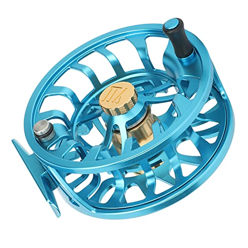 Fliegenfischerrolle 7/9, Wasserdichtes Aluminium, Robust, Leicht, CNC-Rolle, Geeignet für Süßwasser- und Meerwasserfischen (Blue) von SUNGOOYUE