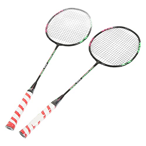 SUNGOOYUE Badmintonschläger aus Eisenlegierung mit Sweet-Spot-Design für Kraftvolle Schläge, Pink von SUNGOOYUE
