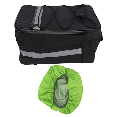 SUNGOOYUE Fahrrad-Gepäckträgertasche, wasserdichte Rücksitztasche, Reflektierende, Große Kapazität, Gepäckträger mit Regenschutz, Gepäckträger für Outdoor-Fahrradträger und -Taschen (15L) von SUNGOOYUE