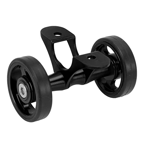 SUNGOOYUE Faltrad-Schutzblech Easywheel, Aluminiumlegierungs-Schutzblech-Rollen-Räder Doppelrad für Brompton-Faltrad für Dahon(Schwarz) von SUNGOOYUE
