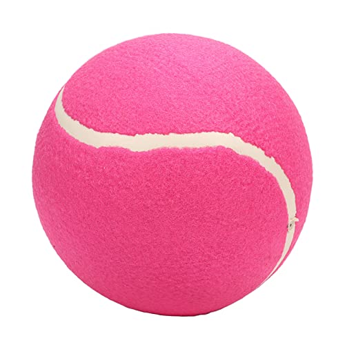 SUNGOOYUE Jumbo Signature Tennisball AUFBLASBARER GUMMIKERN PLÜSCHFILZ FÜR Haustiere (PINK) von SUNGOOYUE
