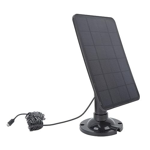 SUNGOOYUE Kamera-Solarpanel-Ladegerät, 10 W, 5 V, Micro-USB, Monokristallines Silizium, Solar-Ladepanel für Überwachungskamera, Handy-Powerbank (schwarz) von SUNGOOYUE