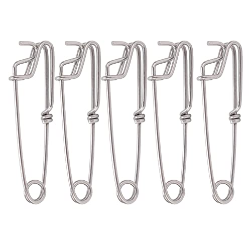 SUNGOOYUE Longline Snap Clip, 5PCS Long Line Clips Snap Swivel Sea Fishing Connectors Closed Eye Hanging Buckle Quick Pin Tool(2.6 * 100MM) von SUNGOOYUE