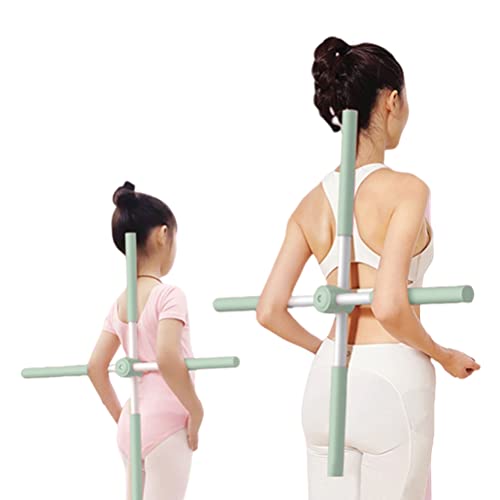 SUNGOOYUE Open Back Stick, Yoga Sticks Stretching Tool Retractable Posture Corrector Buckel-Korrekturstab (grün) von SUNGOOYUE