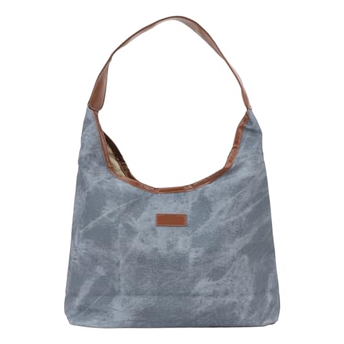 SUNGOOYUE Umhängetasche für Damen, PU Leder Umhängetasche Große Kapazität Handtasche Einzelschulter Design für den Täglichen Gebrauch (Blue) von SUNGOOYUE