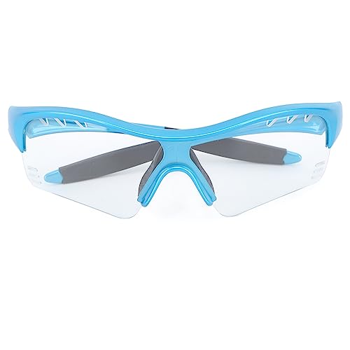 SUNGOOYUE Winddichte UV-Schutz-TR-Ergonomie-Reit-Sonnenbrille für Zum Wandern (Transparente Linse mit blauem Rahmen) von SUNGOOYUE