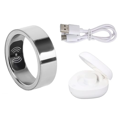 Smart Ring, Design aus Aluminiumlegierung, Wasserdicht, Multifunktional, Leicht, Schlafüberwachung, Fitness-Ring, Schlafüberwachung (Innendurchmesser 0,79 Zoll) von SUNGOOYUE
