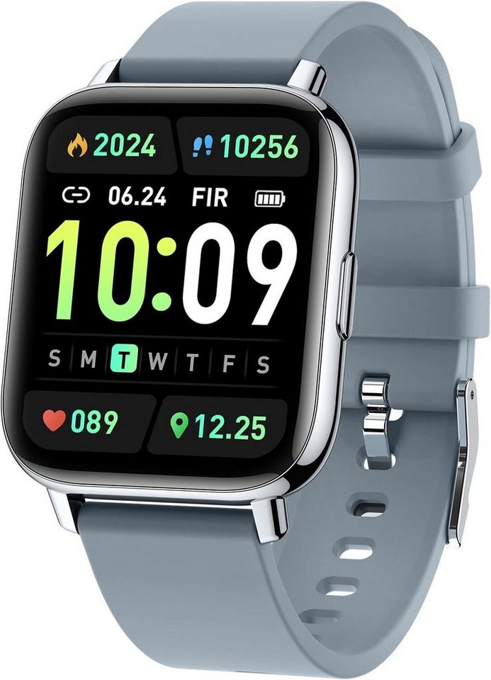 SUPBRO Smartwatch (1,69 Zoll, Android iOS), Fitnessuhr mit Bluetooth Anruf Sportuhr IP68 Wasserdicht Armbanduhr von SUPBRO
