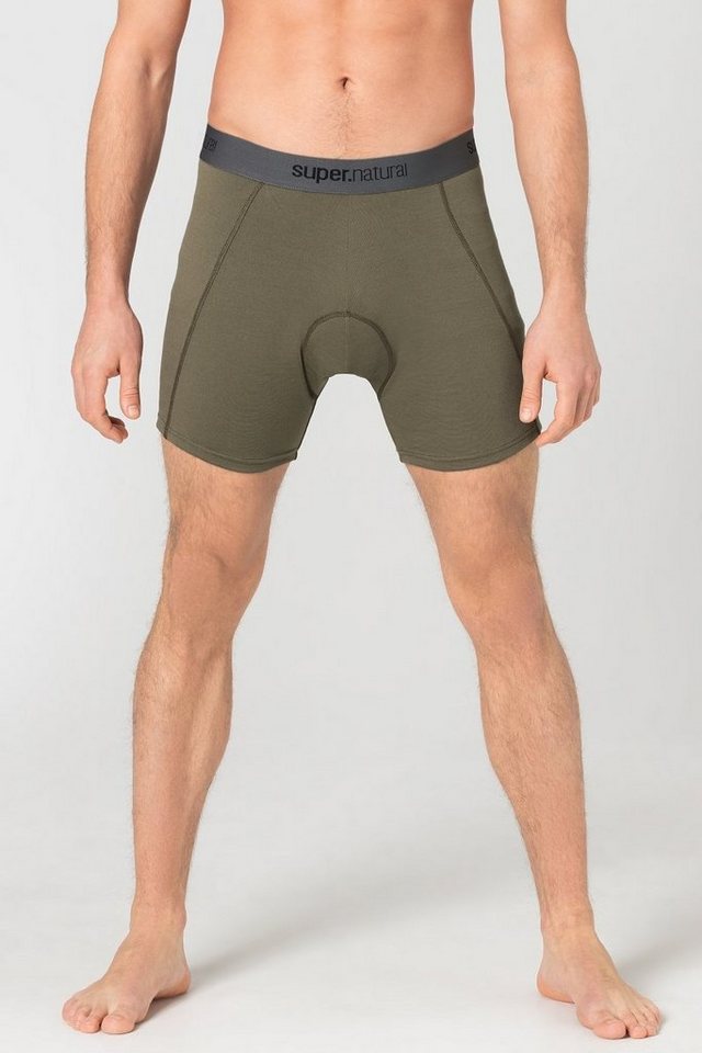 SUPER.NATURAL Funktionsboxer Merino Boxershort M GRAVIER PADDED Merino-Boxershort mit Polster von SUPER.NATURAL