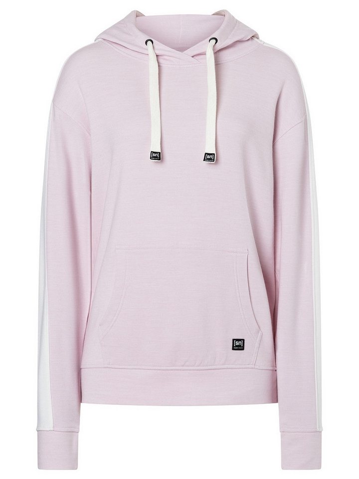 SUPER.NATURAL Hoodie für Damen, Merino Sport COLORADO Gallon Muster, casual von SUPER.NATURAL