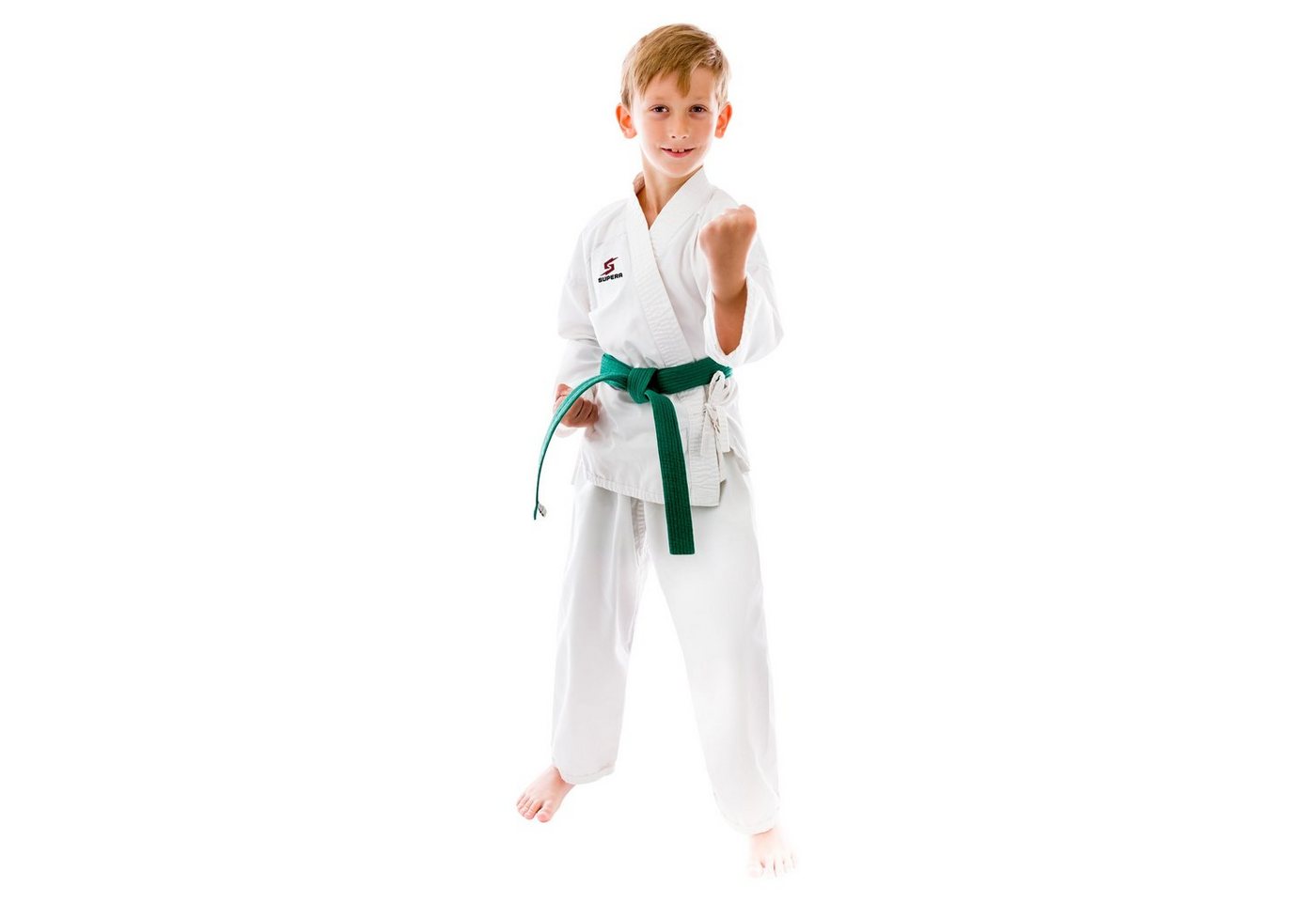SUPERA Karateanzug (Set, 3-tlg), Karate Anzug, Kampfsporthose, weißer Budogürtel. von SUPERA