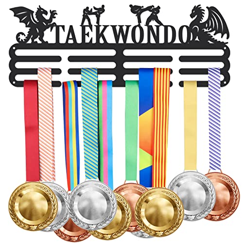 SUPERDANT Taekwondo Medaillenhalter Display Aufhänger Mit Drachengestellrahmen Für Taekwondo Wettkämpfe Wandhalterung Medaillenaufhänger Für Rennmedaillen Trophäen Über 60 Medaillen Aufzuhängen von SUPERDANT
