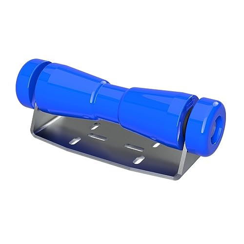 SUPROD Polyurethan Kielrolle mit Halter B, inkl. Endkappen, Bootstrailer Sliphilfe, Stahl verzinkt, 250 mm (+ EC), blau von SUPROD
