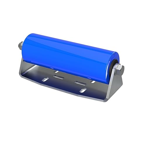 SUPROD Polyurethan Seitenrolle mit Halter B, Sliprolle, Bootstrailer Sliphilfe, Stahl verzinkt, 250 mm, blau von SUPROD