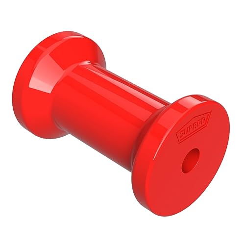 SUPROD Polyurethan Sliprolle Kielrolle Bugrolle spulenförmig PU 125 mm, rot von SUPROD