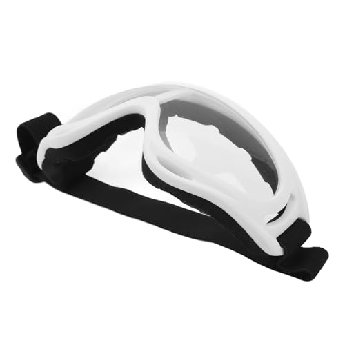 Generic Skibrille, PC, transparente Gläser, UV-Schutz, winddicht, verstellbares Kopfband, Snowboardbrille für Männer und Frauen (weißer Rahmen) von SUPYINI