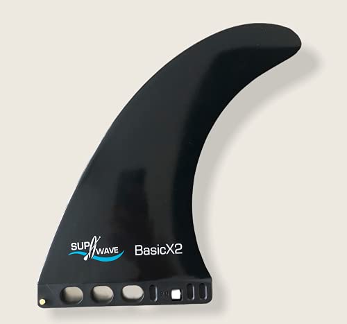 SUPwave Standard Finne Basic X2, 9.0" Click in Fin für US Box Ersatz für Longboard/SUP/Stand Up Paddleboard von SUPwave