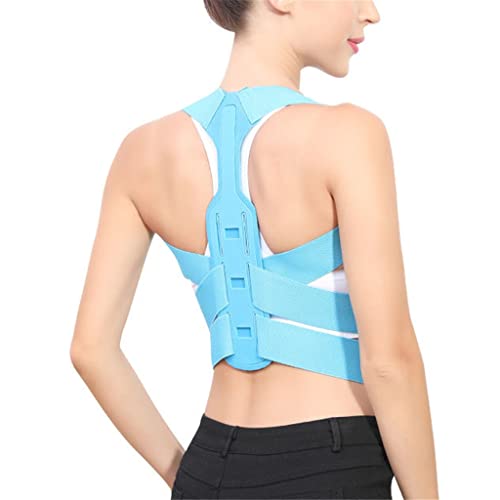 n/a Stützgürtel für den Rücken, verstellbar, Korrektur der Rückenhaltung, Schlüsselbein, Wirbelsäule, Rücken, Schulter, Lendenwirbelsäule, Haltungskorsett (Farbe: Blau, Größe: M-Code), handgefertigt, von SUREKYA