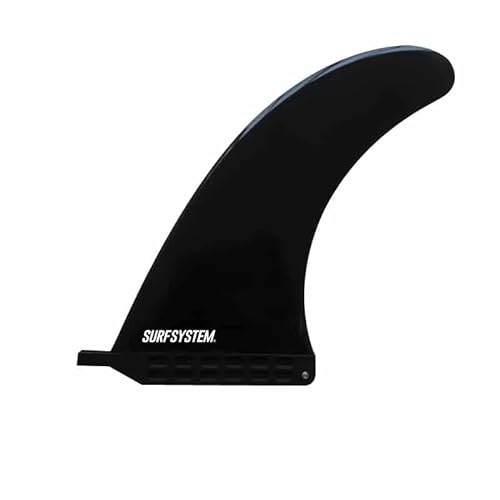SURF SYSTEM - Single Fin 8.0 Composite - Black - for Classic US Box Case, Plastic Composite. Ideal for Single Or 2+1 Boards (1 Single and 2 Side). Surfboard Mini Malibu, Small Longoards (8) von SURF SYSTEM