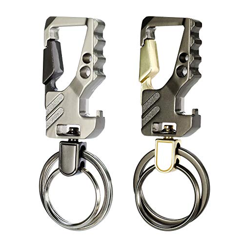 SUSSURRO 2 Pack Schlüsselanhänger schlüsselbund karabiner Schlüsselanhänger aus Metall Mini Carabiner Schlüsselbund für Schlüssel Camping Reisen von SUSSURRO