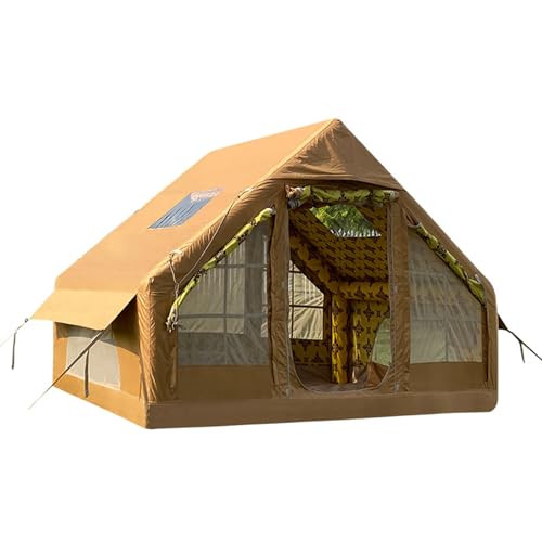 6,4㎡ aufblasbares Campingzelt für 3–4 Personen, luxuriöses Outdoor-Zelt für Familien-Glamping, Outdoor-Party, einfacher Aufbau, 4-Jahreszeiten-wasserdichtes, winddichtes Outdoor-Aufblaszelt von SUYUDD