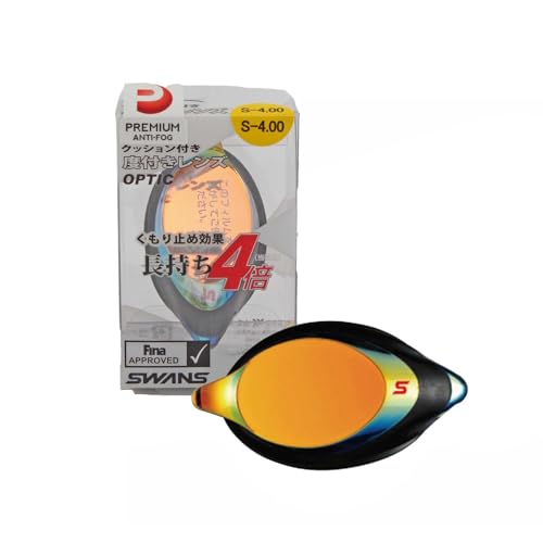 SWANS optisches Glas für Schwimmbrille SRXCL-M Gold-verspiegelt, Sehstärke:-3.0 von SWANS