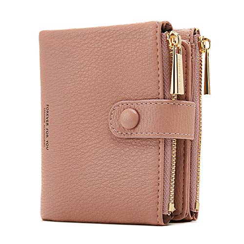 Damen Geldbeutel,PU Leder Portemonnaie Kleine Brieftasche Geldbörse Für Frauen (Pink) von SWECOMZE