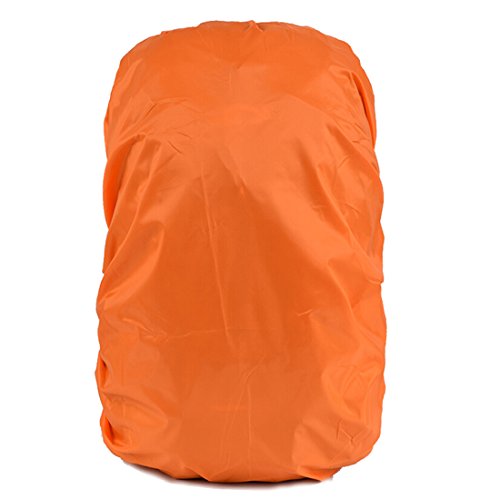 WKTRSM Regenschutz Rucksack 30L Regenhüllen Rucksack Wasserdicht Rucksack Regencover Regenschutzhülle Cover Regenabdeckung Rucksack für Camping Wandern Klettern (Orangefarben,30L-45L) von WKTRSM