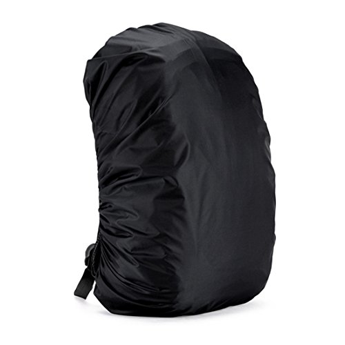 WKTRSM Regenschutz Rucksack Regenhüllen Wasserdichter Regenabdeckung Rucksack Cover für Camping Wandern Klettern (Schwarz,45L-60L) von WKTRSM