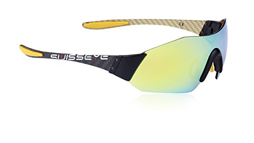 Swiss Eye Sportbrille C-Shield Vivid RX, Black Carbon/Yellow, One Size, 12564RX von SWISSEYE