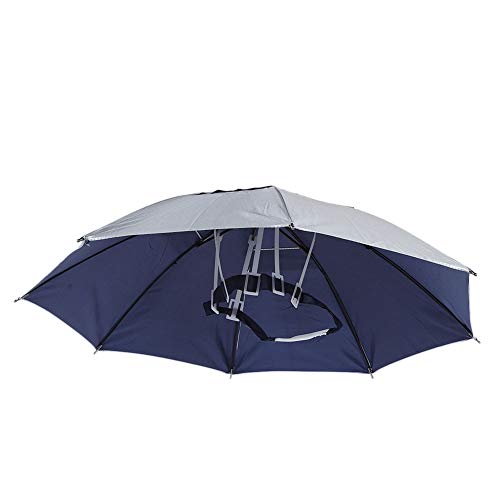 2 Stück Kompakte Größe Outdoor Angeln Regenschirm Hut, Regenschirm Hut, Camping, Angeln, Jagen, Wandern und andere Outdoor-Aktivitäten für Camping Wandern von SWOQ