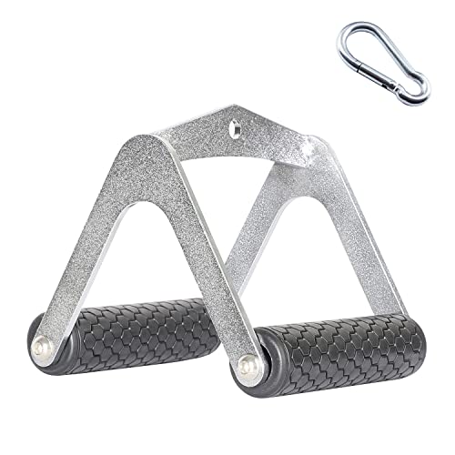 SYL Fitness Doppel D Reihengriff, Seilzug Fitness Pull Down Griff für Bizeps, Trizeps - T Bar Row Landminenaufsatz von SYL Fitness