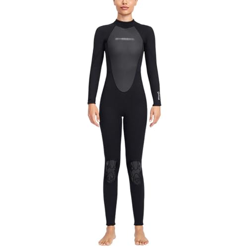 Neoprenanzüge Jumpsuit Full Body Dive Wetsuit Sports Skins Rash Guard Für Männer Frauen, Anzug Rücken-Front-Reißverschluss In Kaltem Wasser Für Wassersport (Color : Woman, Size : 3XL) von SYLUOQP