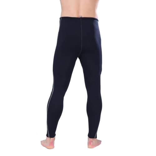 Neoprenanzug Hose Mann Frauen, 3mm Hohe Taille Warmhalten Für Schwimmen Tauchen Surfen Schnorcheln (Color : Schwarz, Size : 3XL) von SYLUOQP