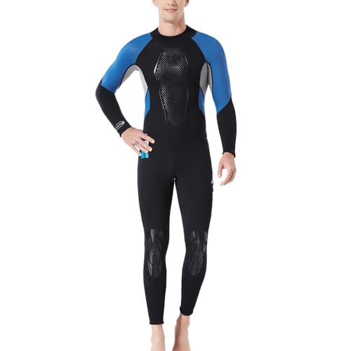 Neoprenanzug Männer 3mm, Langärmelig Verdickt Warm Ganzkörper UV-Schutz Für Tauchen Schnorcheln Surfen Speerfischen Sport Haut (Color : B, Size : L) von SYLUOQP