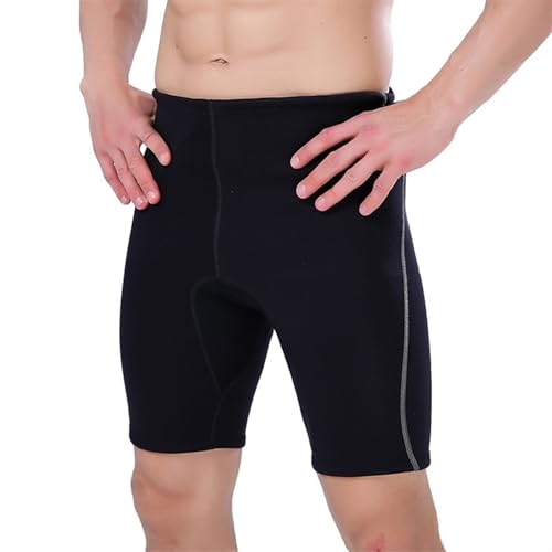 Neoprenanzug Shorts Männer Frauen, Schwimmhose 2mm Neopren Taucheranzug Trunks Für Schnorcheln Wassersport (Color : Schwarz, Size : 3XL) von SYLUOQP