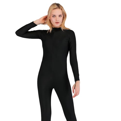 SYLUOQP Dive Skins für Frauen EIN Stück Badeanzug Surfen Neoprenanzug Lange Ärmel Anzug für Wassersport Sonnenschutz (Color : D, Size : 4XL) von SYLUOQP