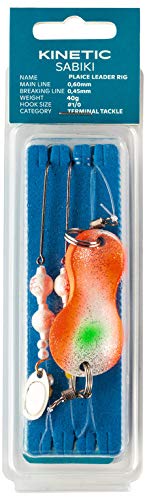 Sabiki Kinetic Plaice Leader, Buttlöffel-Vorfach in sechs Farben, Hakengröße 1/0, Länge 115cm, von 40-120g, Mundschnur 0,45mm (Inside Out, 120g) von Sabiki