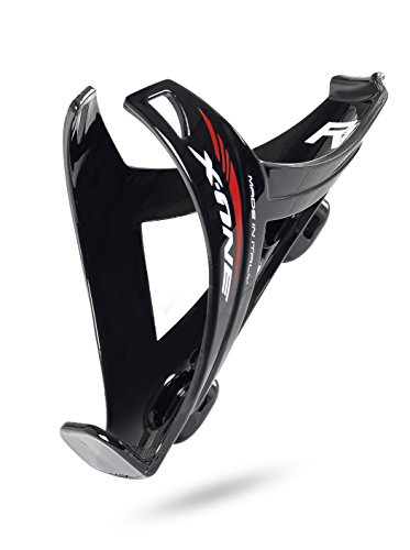 RaceOne.it - Mod. X1 One Glossy - Wasserflaschenhalter Fahrrad / Bike Water Bottle Cage, Ultra Quality Aerodynamic DesignRace Bicycle Bottle Holder – Lightweight & Safe Retention. Bottlecage for Race Cycling / MTB / Gravel / Trekking Bike. GLOSSY Finish. Color: Black - 100% MADE IN ITALY von RaceOne
