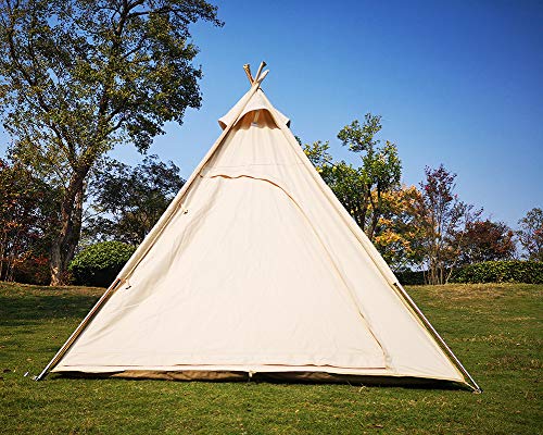 Outdoor 2M Leinwand Camping Pyramide Tipi Zelt Erwachsene große indische Tipi Zelt für 2~3 Personen von Safari Camping