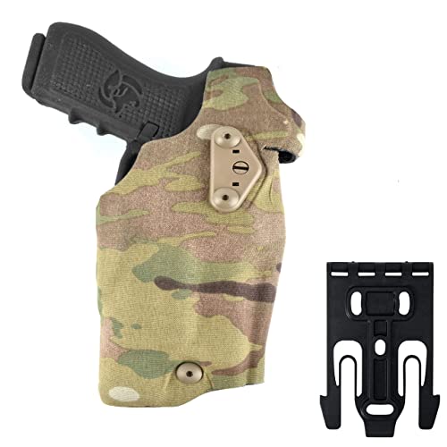 SAFARILAND® 6354DOMS19-Light/RDS ALS Holsterkorpus QLS-Gabel MS19, STX/Cordura® / Multicam®, re, G17,22 (Gen 3-4) +M3, TLR-1, SF X200/X300U + Dr. Optic Red Dot von Safariland