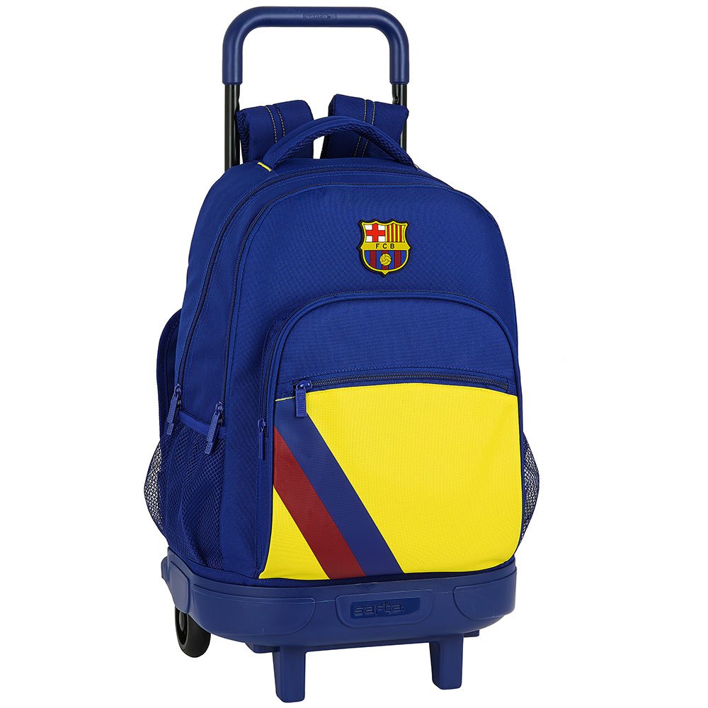 Safta Fc Barcelona Away 19/20 Wheeled Compact Removable Backpack Gelb,Blau von Safta