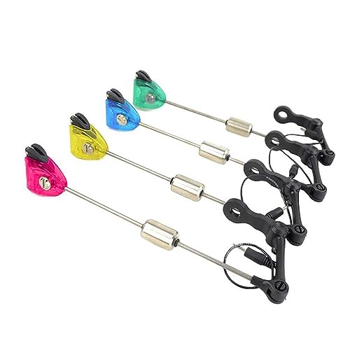 4 Stück Tackle Karpfenangeln Swinger, LED-Alarmbeleuchtung Bissanzeiger für Karpfenangeln von SagaSave