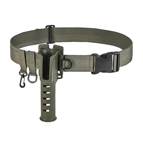 Angeln Taillengürtel Rutenhalter Einstellbare Taille Watgürtel Schnell Angelrute Gürtel Tragbare Taille Gürtel Pole Outdoor Gear Zubehör, Angeln Wader Strap Taille Rod Halter Gürtel (Grün) von SagaSave