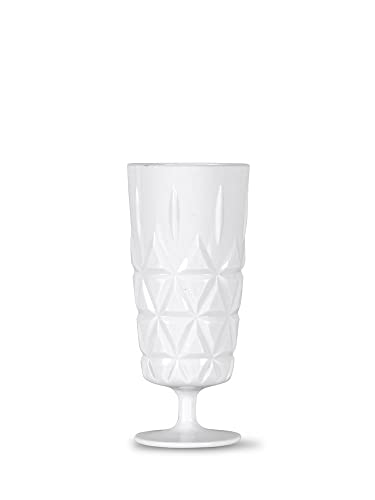 Sagaform Picknick Gläser 4er Set aus Acryl in der Farbe Weiß mit einem Volumen von 210ml, 6x14cm, 5018173 von Sagaform